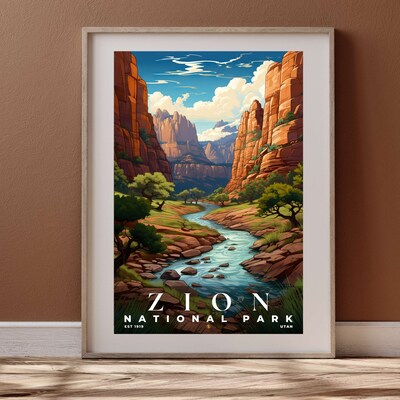 Zion National Park Poster, Travel Art, Office Poster, Home Decor | S7 - image4